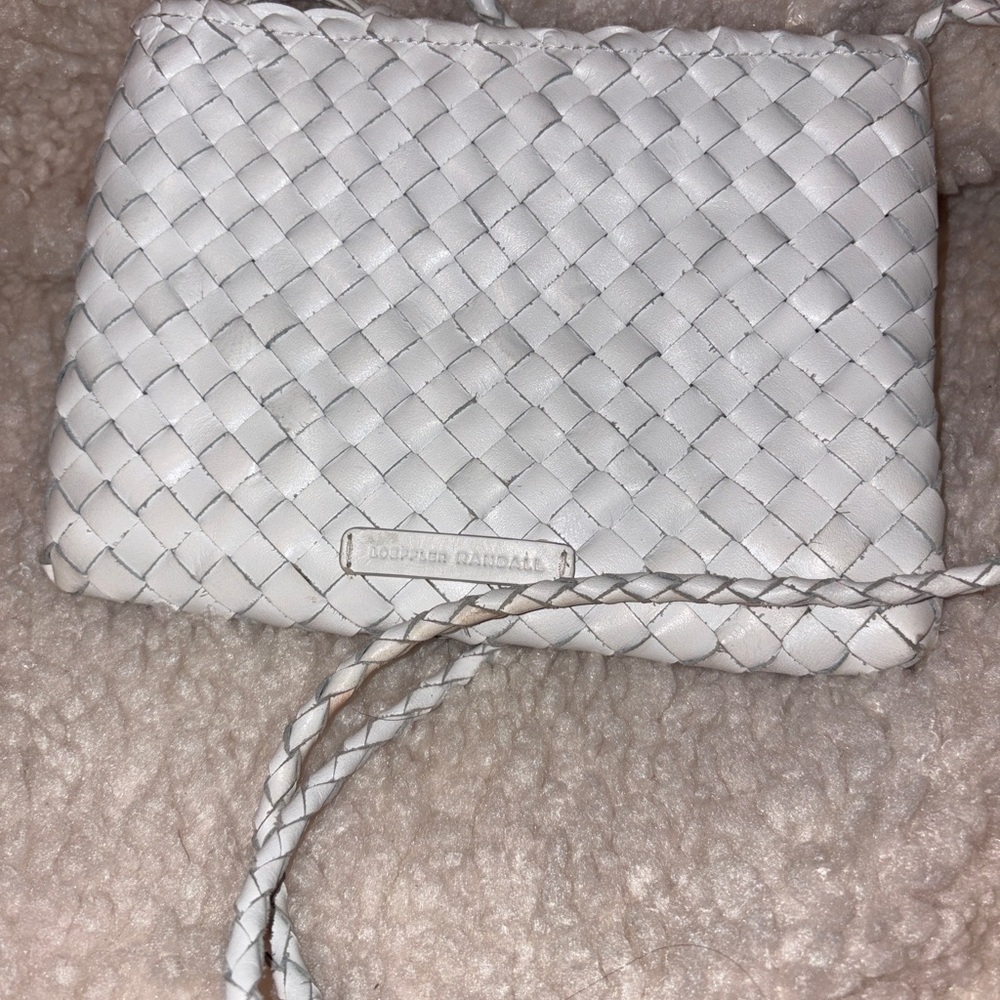 Loeffler Randall white  Woven Crossbody Bag